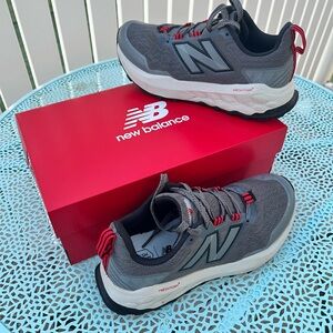 New Balance Gray and Red Athletic Shoes
